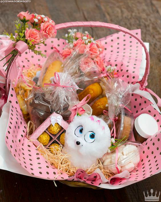 Plush breakfast basket for Mother's Day