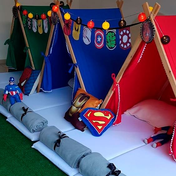 Superhero pajama party