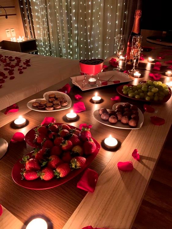 Jantar romântico com fondue