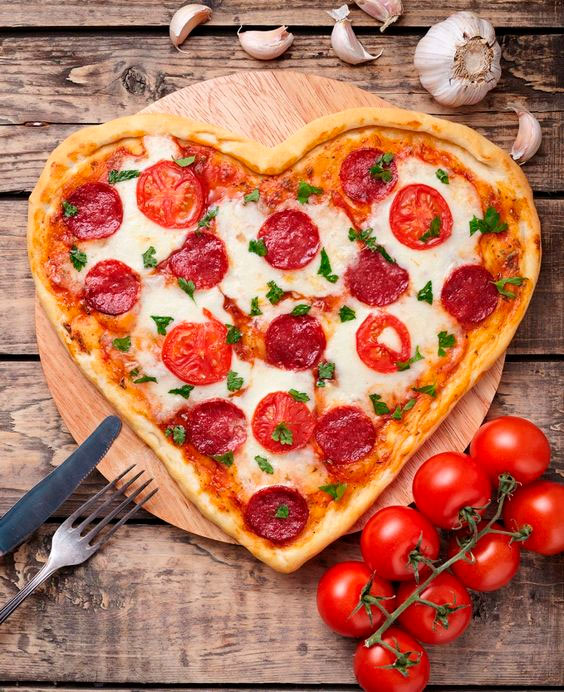 Pizza em formato diferente para agradar o seu amor
