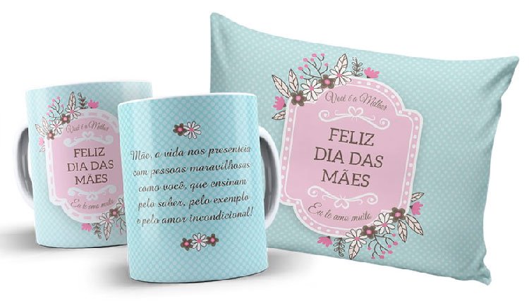 Personalized pillow and mug for Mother's Day
