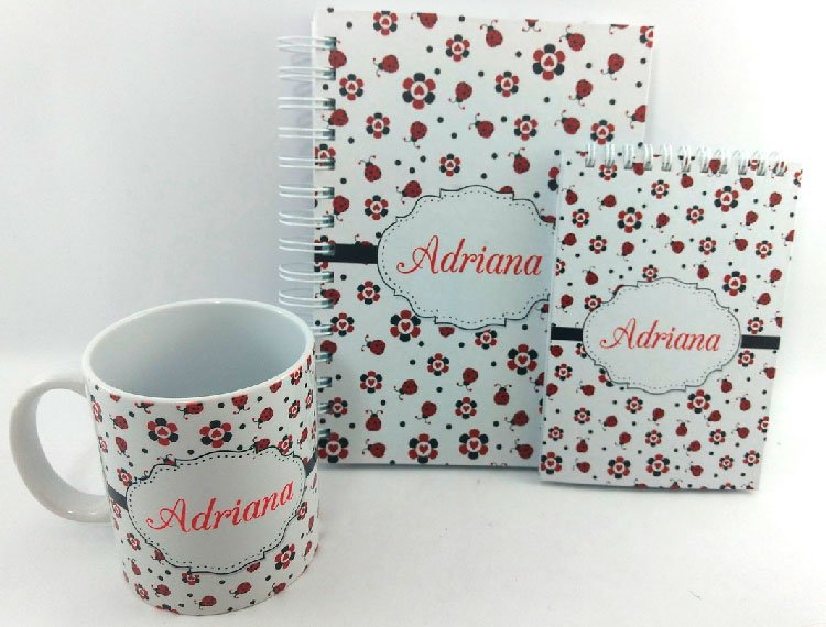 Personalized notebook, notepad and mug for mom