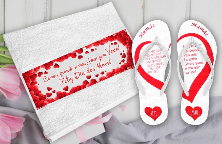 Personalized slipper and towel for Mother's Day