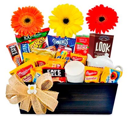 Baskets for Mother's Day with gerberas