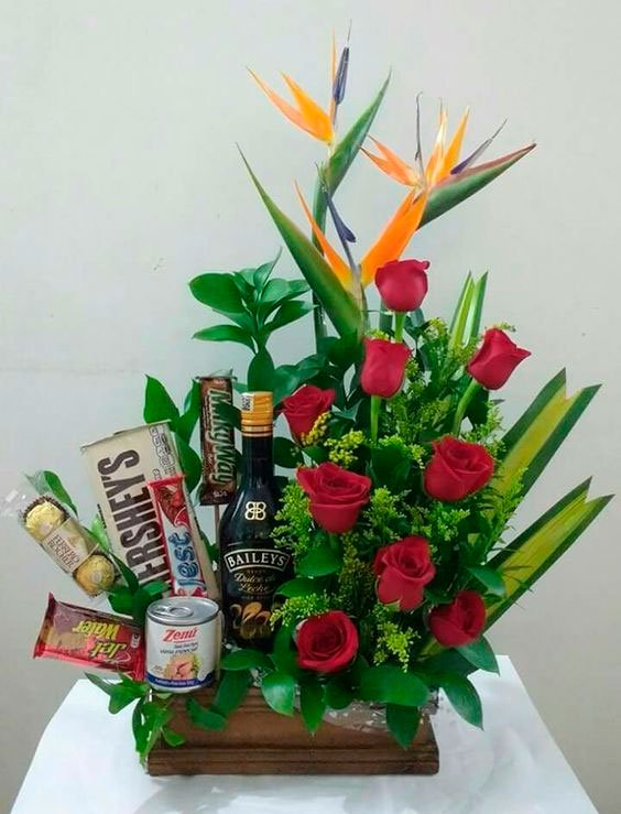 Basket with different arrangement for Mother's Day