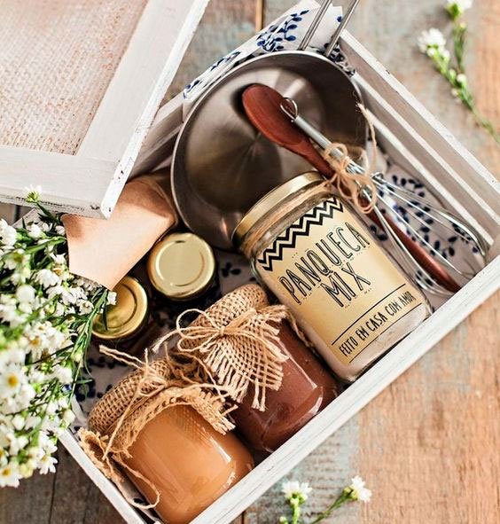 Basket for Mother's Day with pancake kit