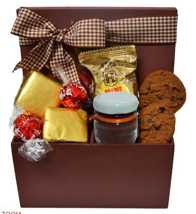 Basket of chocolates for girlfriend with many delights