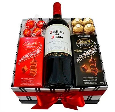 Anniversary gifts »Wine and chocolate kit