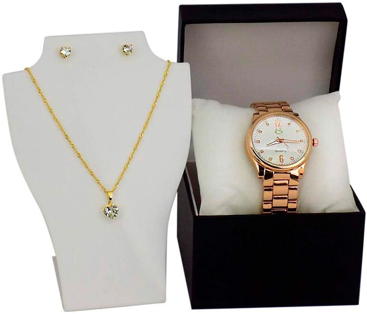 Watch kit with necklace and earrings for Mother's Day