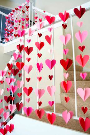 Decorate the house for Mother's Day with hearts