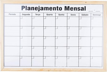 Monthly planning table